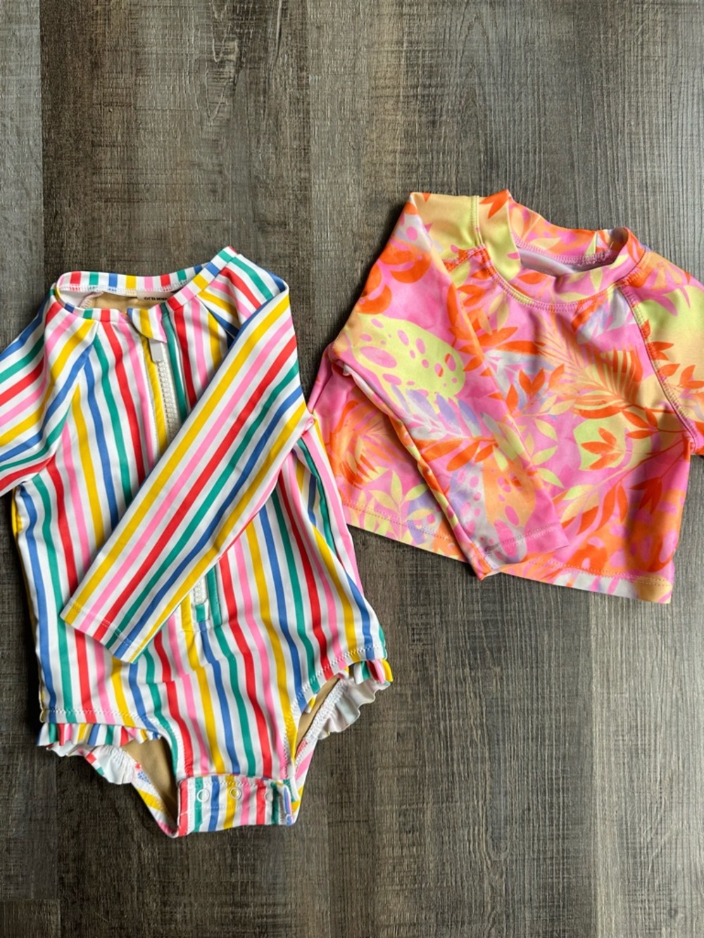 Set of Baby Long Sleeved Swimwear/Rash Guard : 6-12months